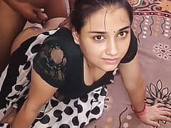 Plumpish Indian Babe Tempted Her Neighbor To Fuck Her Hard From Behind & Cum On Her Big Ass
