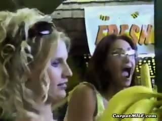 Lesbian MILFs teasing  3