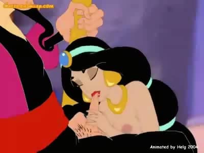 Princess Jasmine gets fucked by bad Wizard