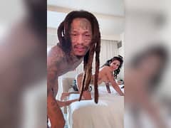 Savage Rastafarian with an Extreme Size Dick Fucks His Tattooed GF On Camera